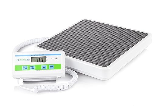Medical floor scale-portable-easy-to-read digital display-heavy-duty-used by families, hospitals and doctors-pound and kilogram settings