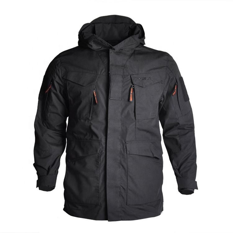 Military Windbreaker Mens Waterproof Hoodie Flight Pilot Coat M65 Tactical Hiking Jackets